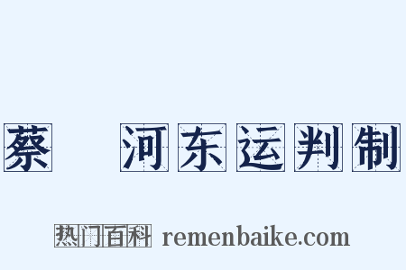 蔡燡河东运判制是什么意思的图片
